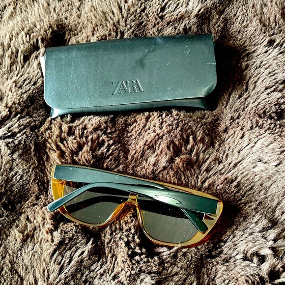 Zara Sunglasses with Brown Rim and Rounded Frame - Picture 4 of 4